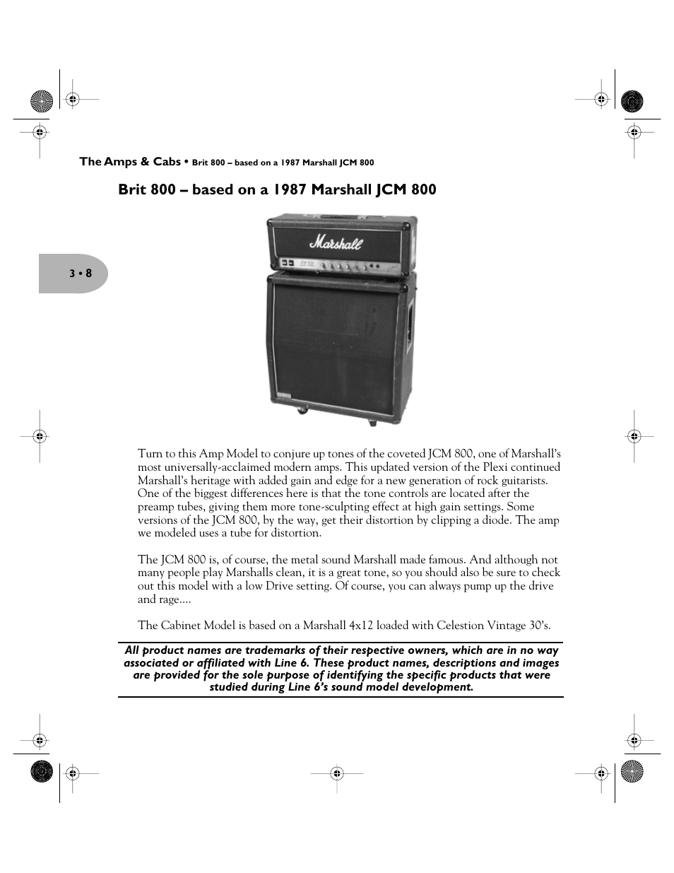 Brit 800 – based on a 1987 marshall jcm 800 | Line 6 Pilot's Handbook User Manual | Page 25 / 42
