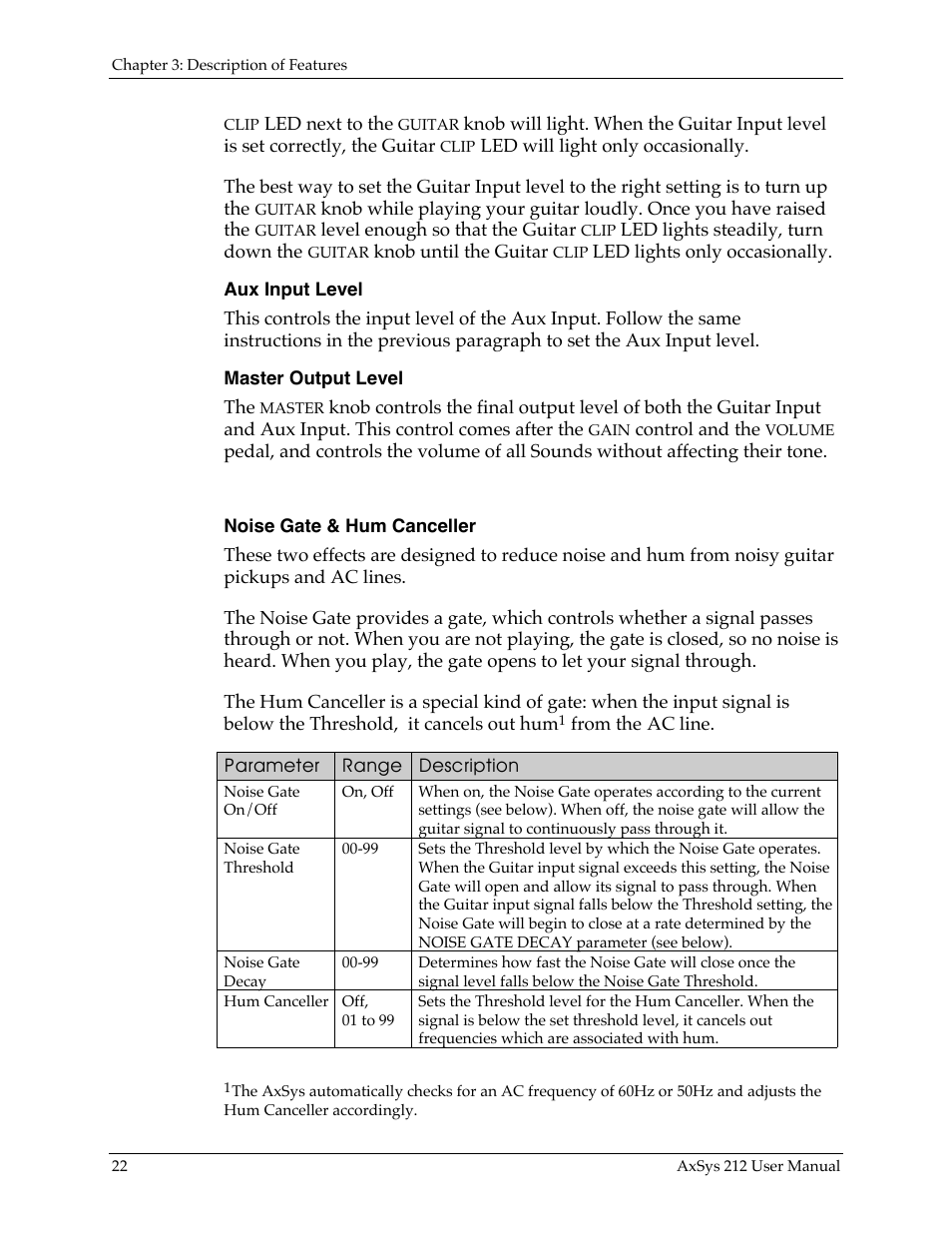 Input effects | Line 6 AXSys 212 User Manual | Page 22 / 48
