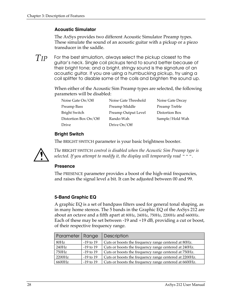 Rack effects | Line 6 AXSys 212 User Manual | Page 28 / 48