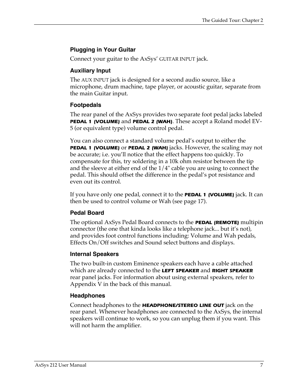 Connections | Line 6 AXSys 212 User Manual | Page 7 / 48