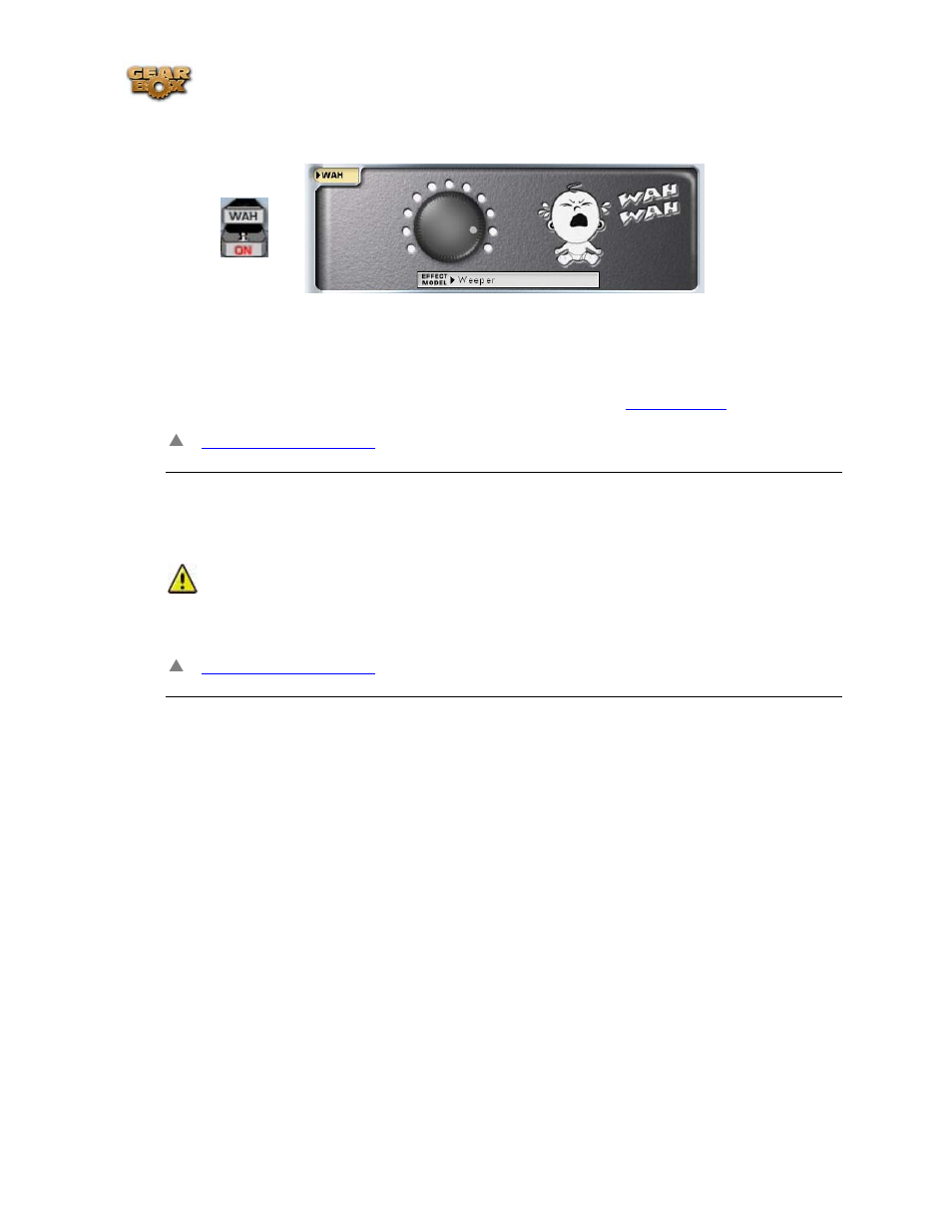 What is wah, What is the “! warning” triangle | Line 6 headphones powered monitors User Manual | Page 186 / 187
