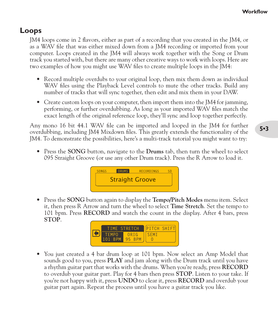 Loops | Line 6 Looper JM4 User Manual | Page 25 / 31