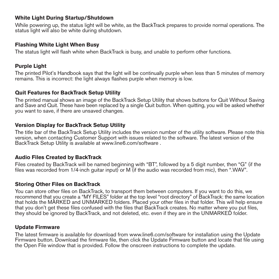 Line 6 BackTrack Series User Manual | Page 3 / 4