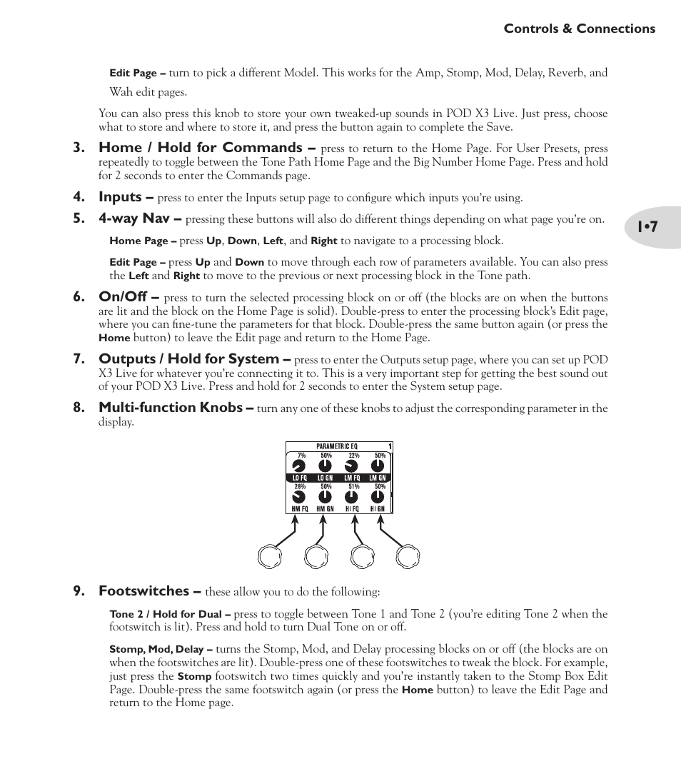Line 6 POD X3 Family User Manual | Page 11 / 60