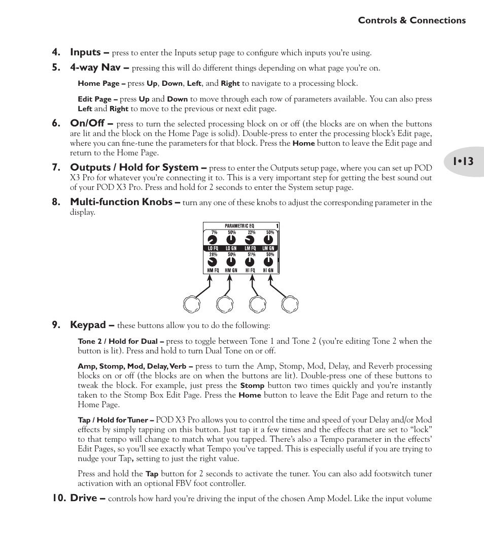 Line 6 POD X3 Family User Manual | Page 17 / 60