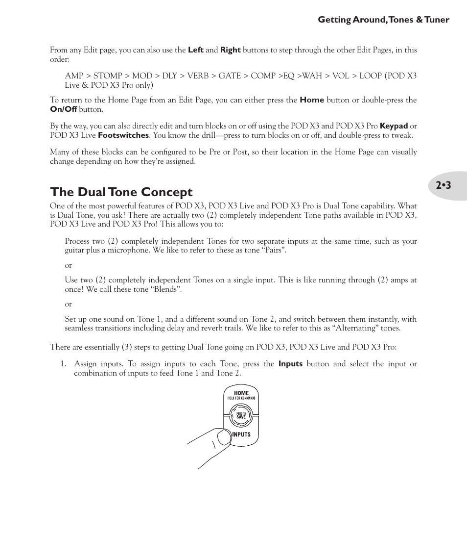 The dual tone concept | Line 6 POD X3 Family User Manual | Page 25 / 60