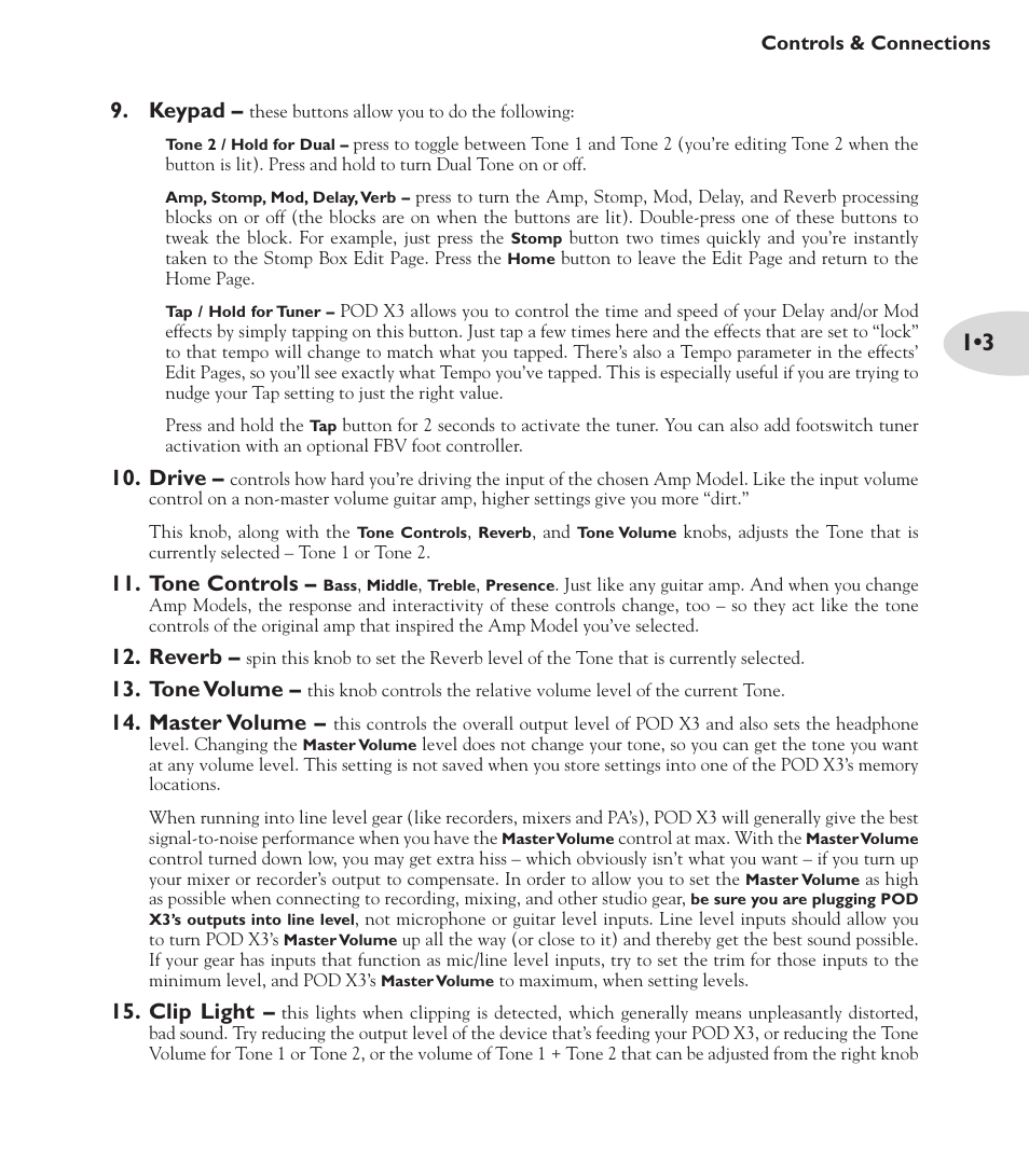 Line 6 POD X3 Family User Manual | Page 7 / 60