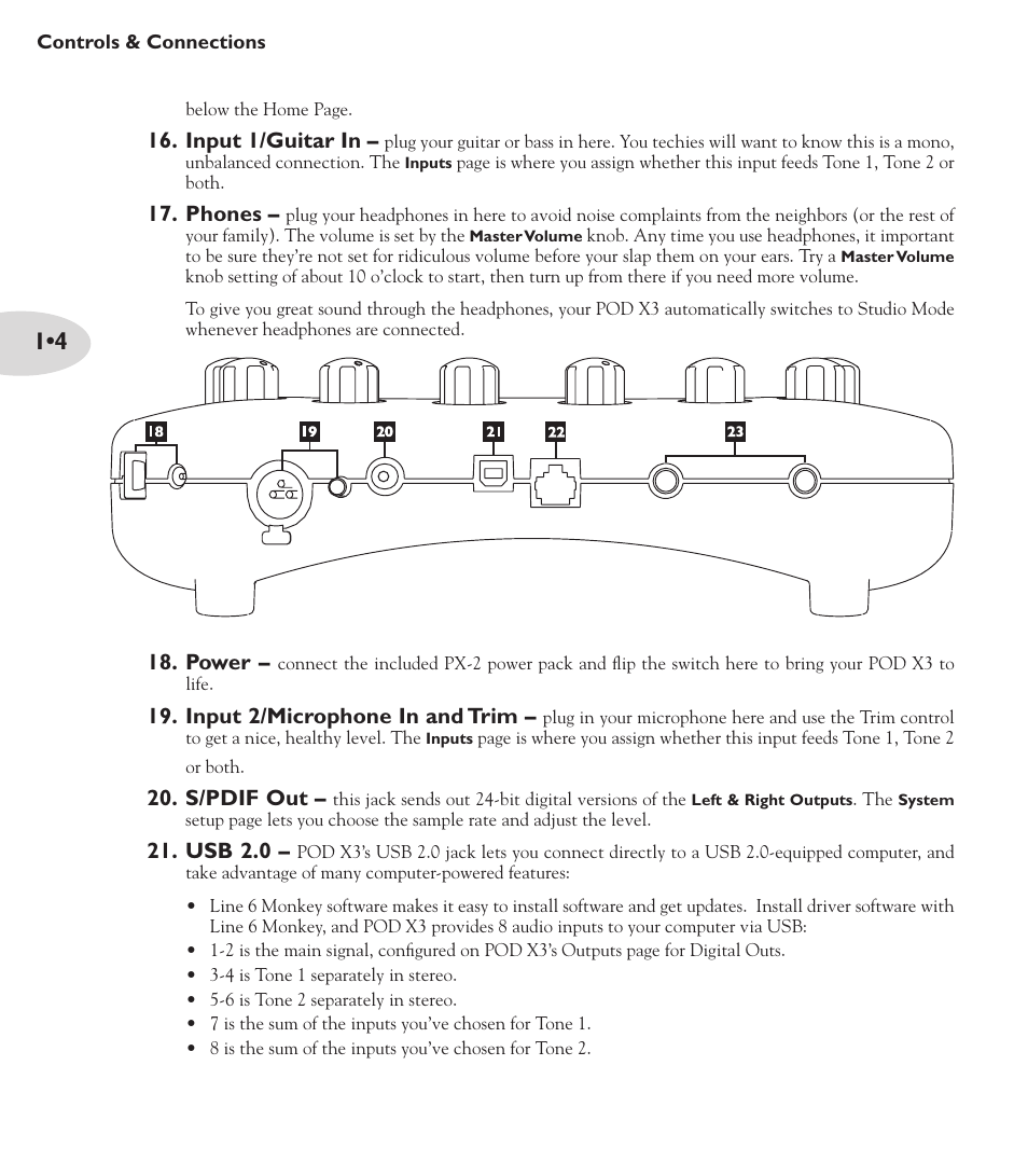 Line 6 POD X3 Family User Manual | Page 8 / 60
