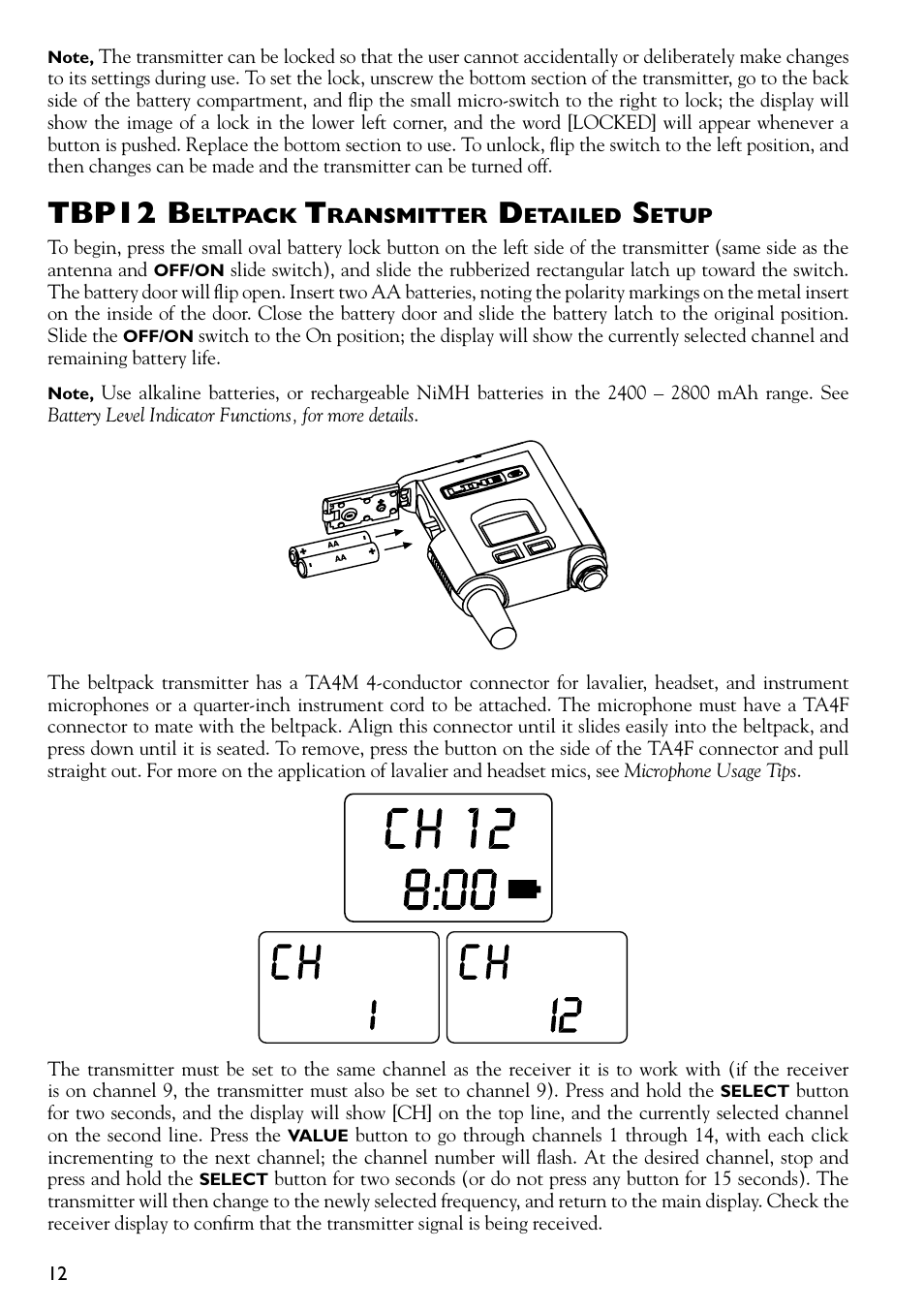 Tbp12 b | Line 6 DIGITAL WIRELESS XD-V75 User Manual | Page 12 / 32