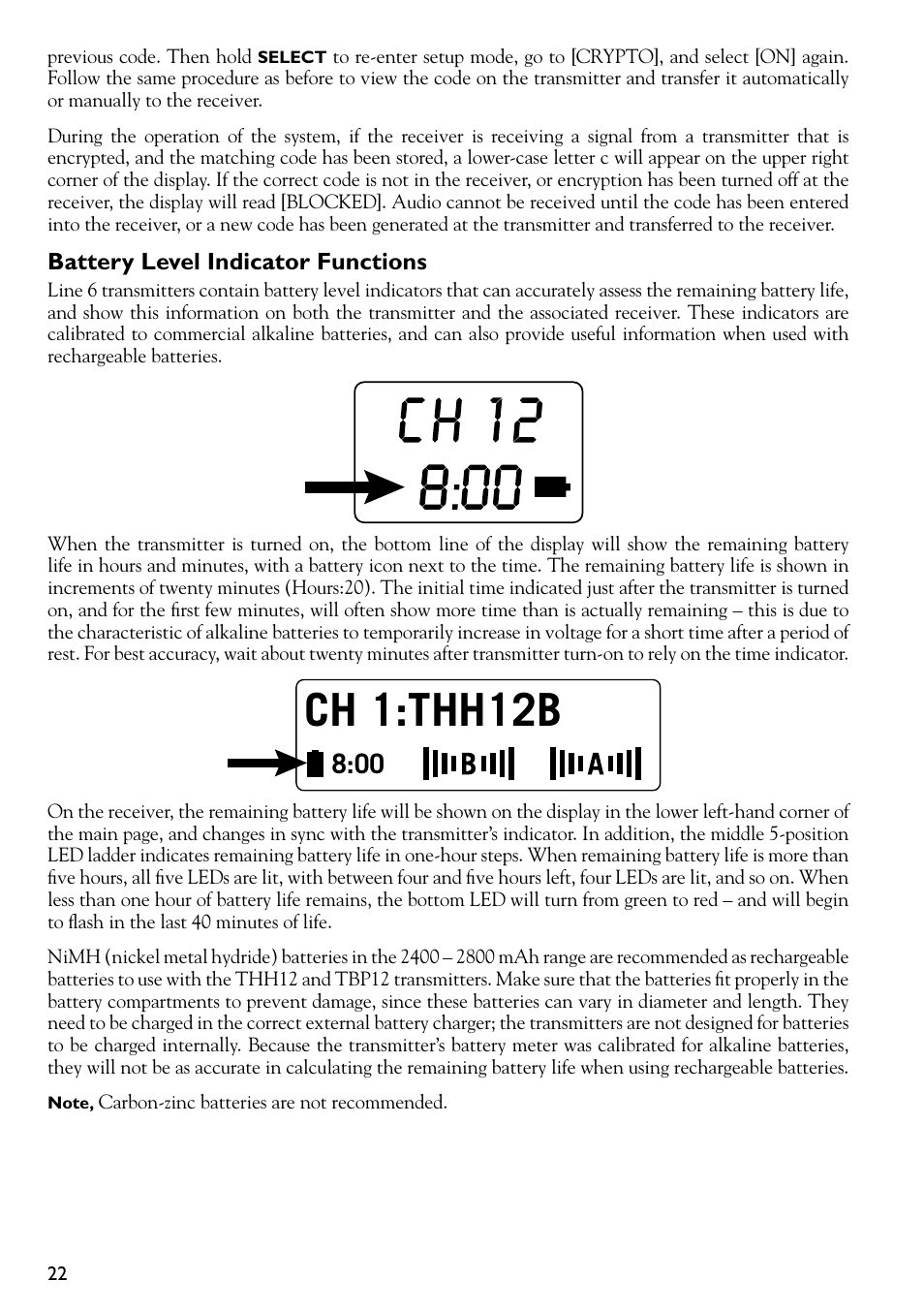 Ch 1:thh12b | Line 6 DIGITAL WIRELESS XD-V75 User Manual | Page 22 / 32