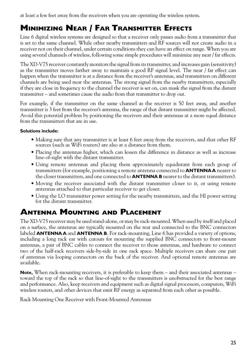Line 6 DIGITAL WIRELESS XD-V75 User Manual | Page 25 / 32