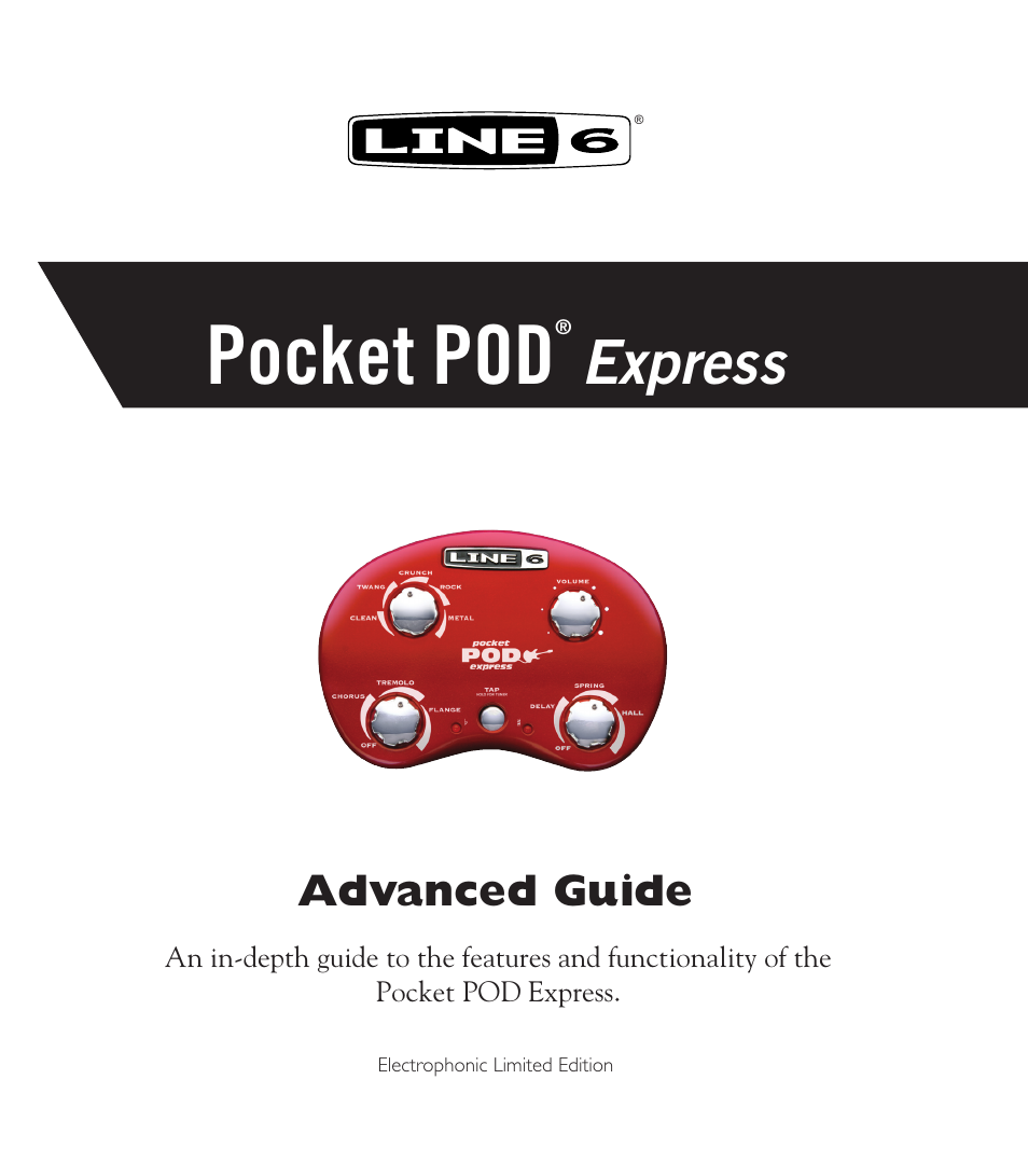 Line 6 Pocket Pod express User Manual | 13 pages