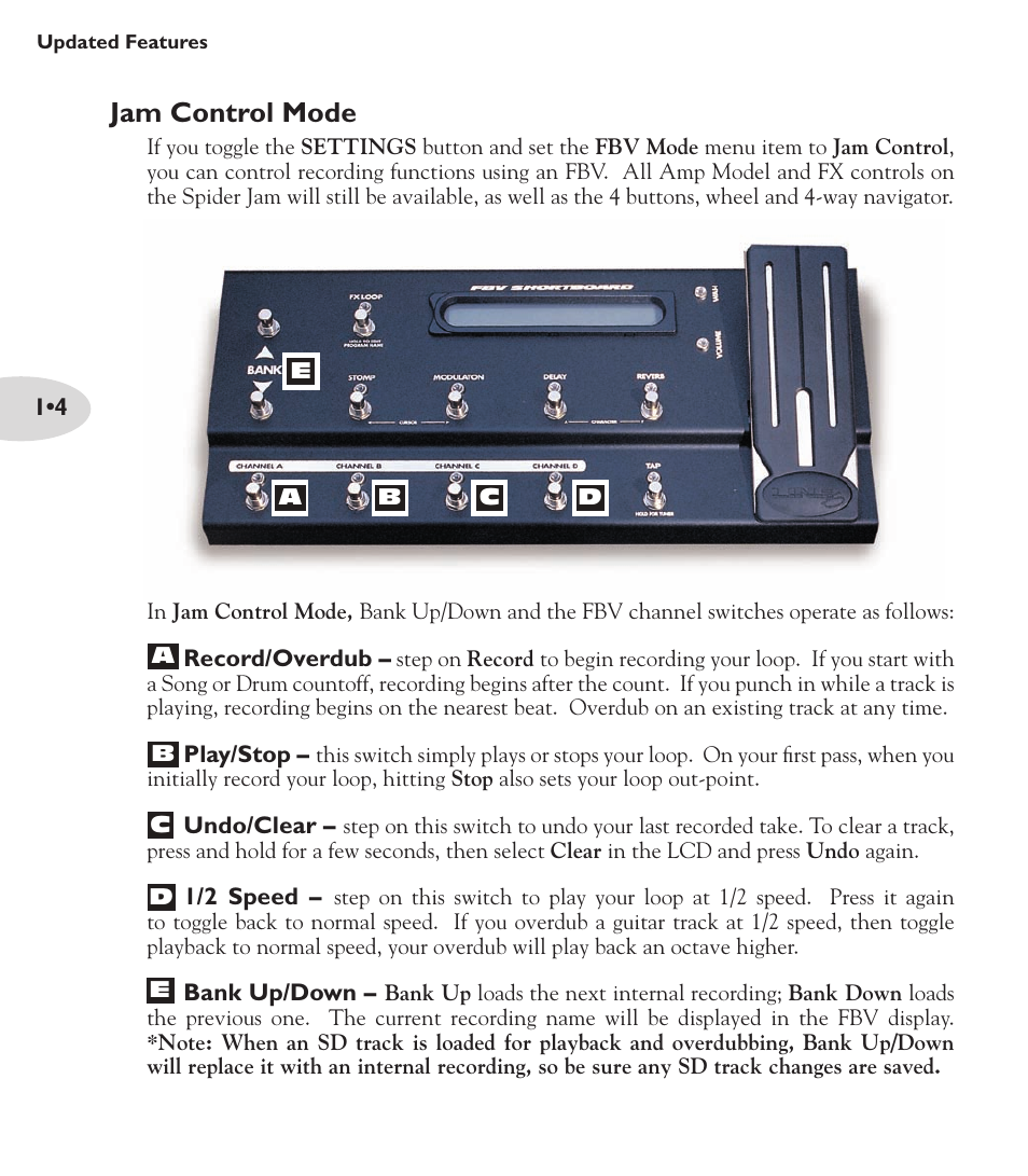 Jam control mode | Line 6 Spider Jam Amp User Manual | Page 8 / 27