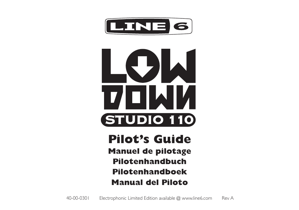 Line 6 Studio 110 User Manual | 14 pages