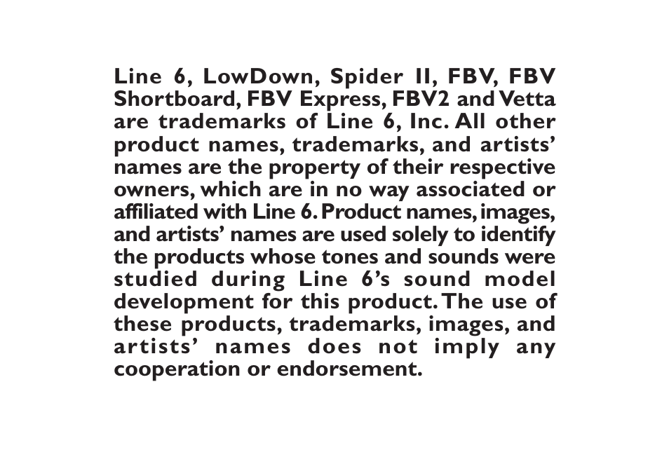 Line 6 Studio 110 User Manual | Page 3 / 14