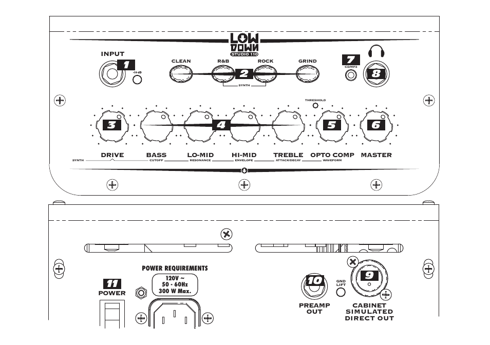Line 6 Studio 110 User Manual | Page 6 / 14