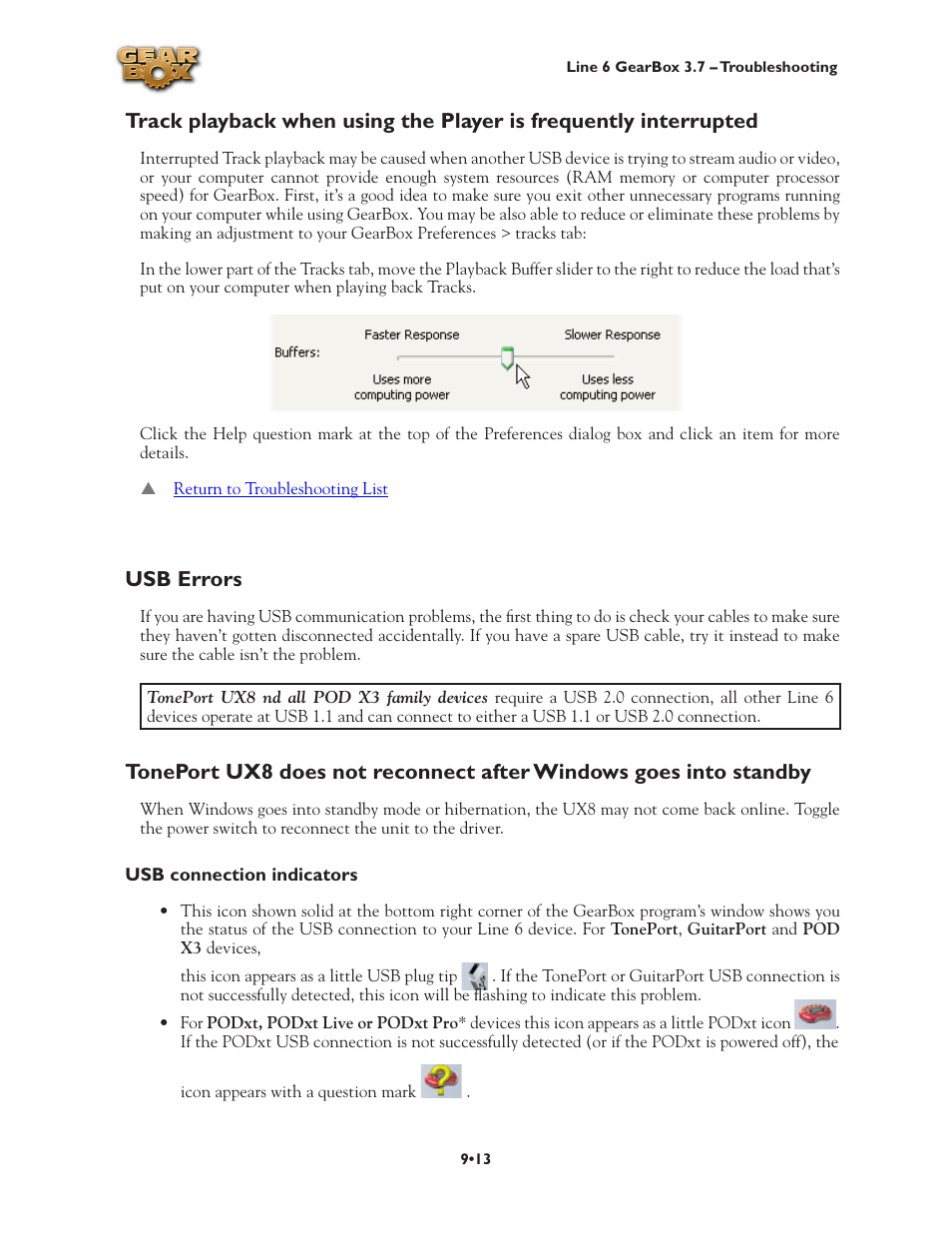 Usb errors | Line 6 3.7 User Manual | Page 183 / 223