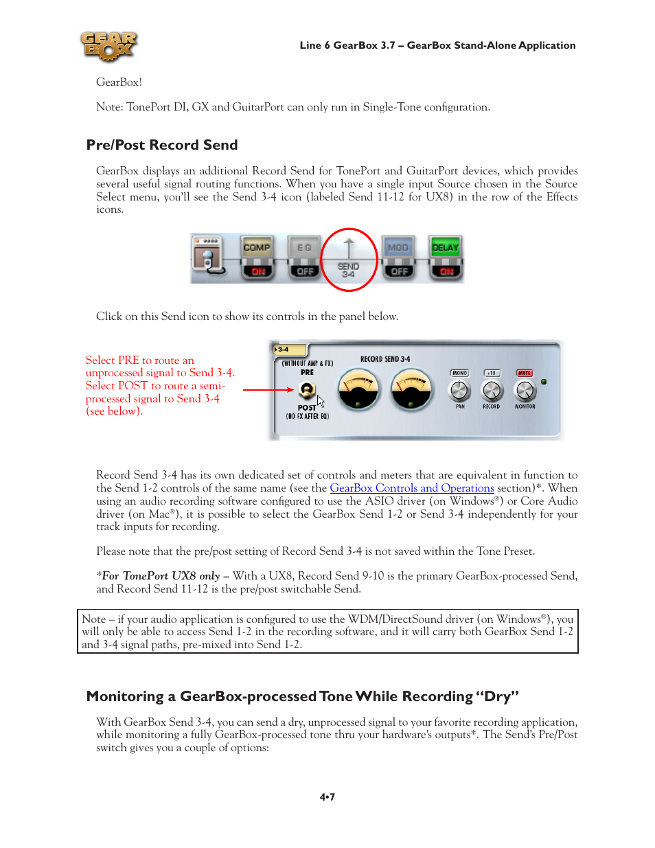 Pre/post record send | Line 6 3.7 User Manual | Page 77 / 223