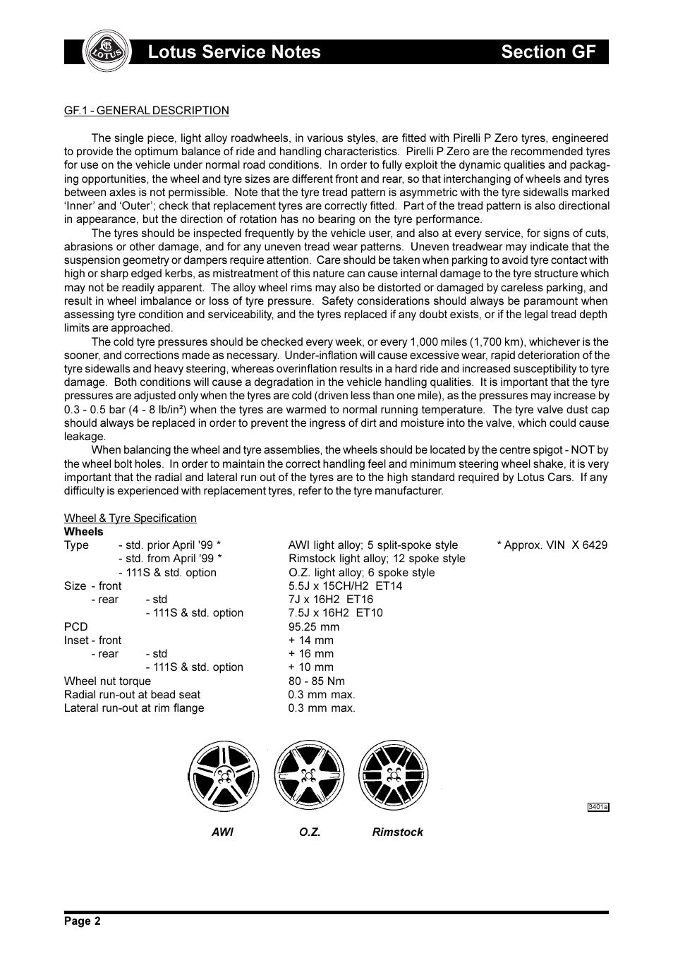 Lotus M111ELISE User Manual | Page 2 / 5