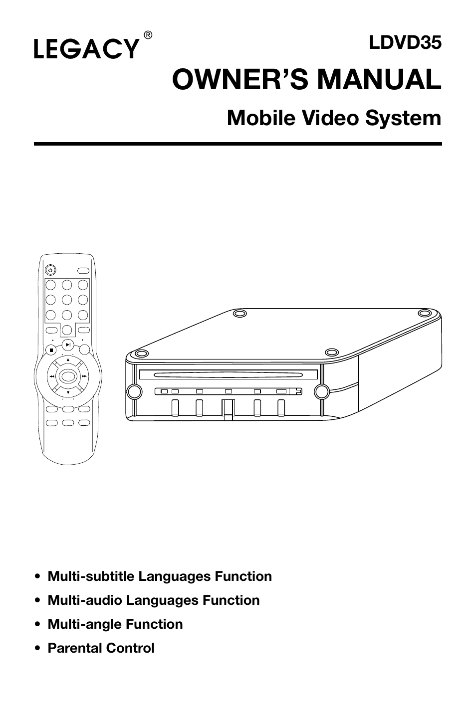 Legacy Car Audio LDVD35 User Manual | 20 pages