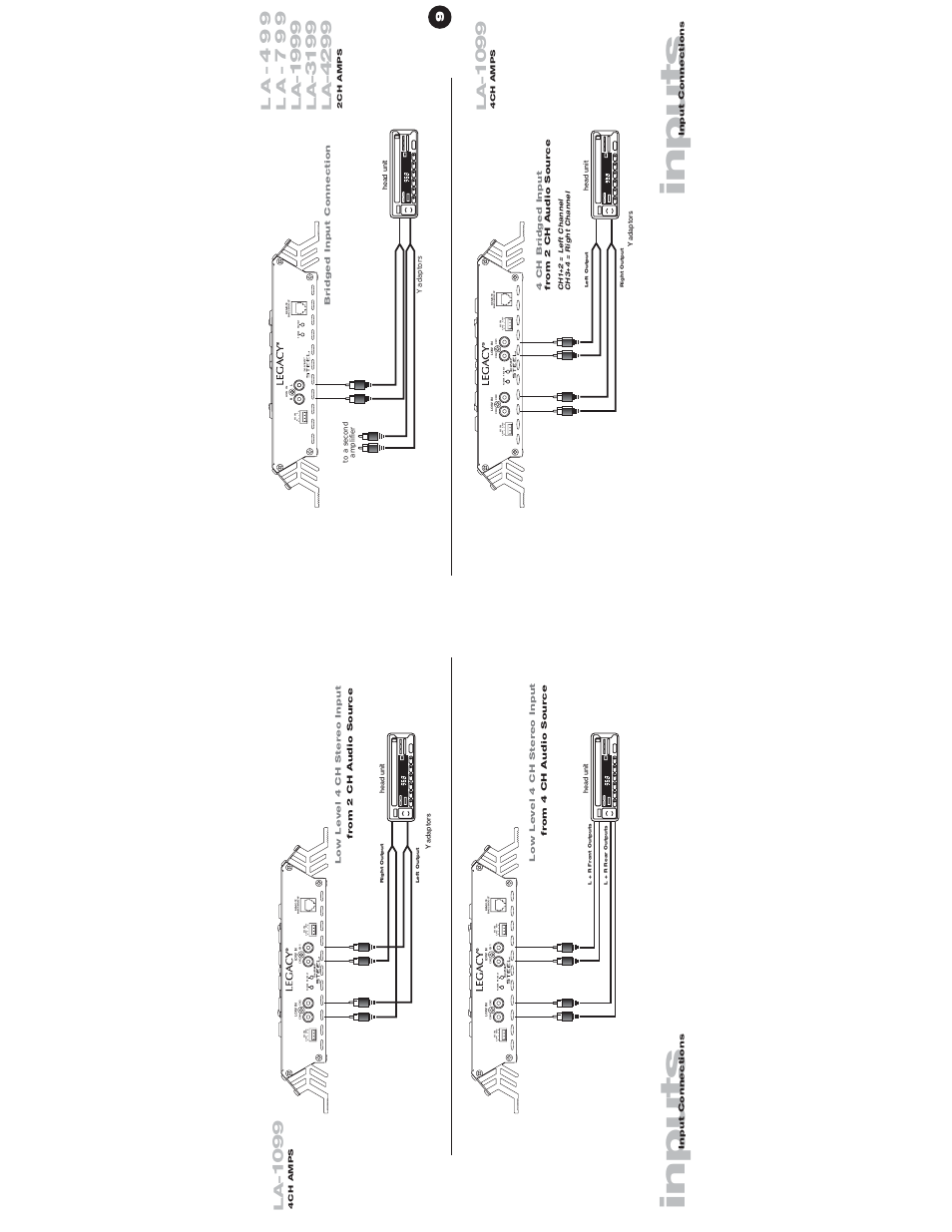 Inputs, Ch4 ch3, Ch2 ch1 | Legacy Car Audio SHARP STEEL LA-1099 User Manual | Page 3 / 9