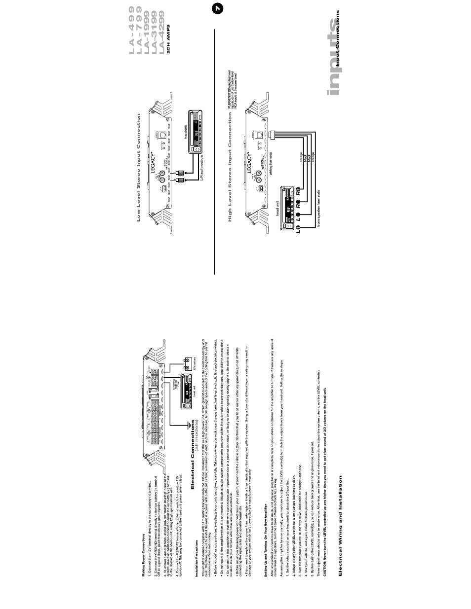 Inputs | Legacy Car Audio SHARP STEEL LA-1099 User Manual | Page 9 / 9