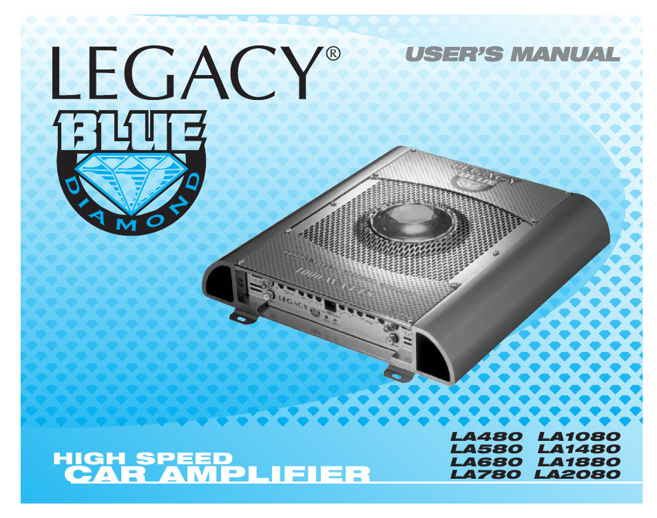 Legacy Car Audio LA580 User Manual | 14 pages