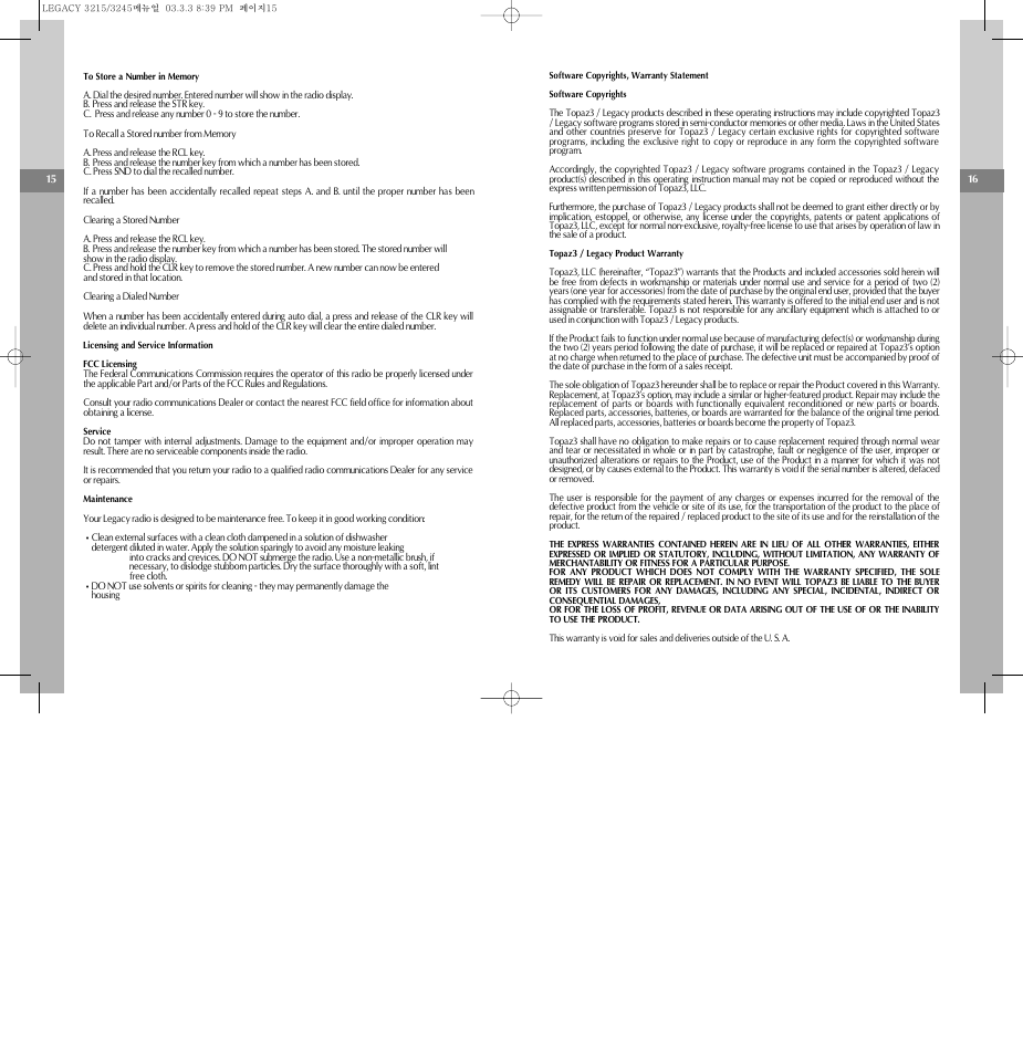 English | Legacy Car Audio PRO LINE ML3215 User Manual | Page 10 / 20