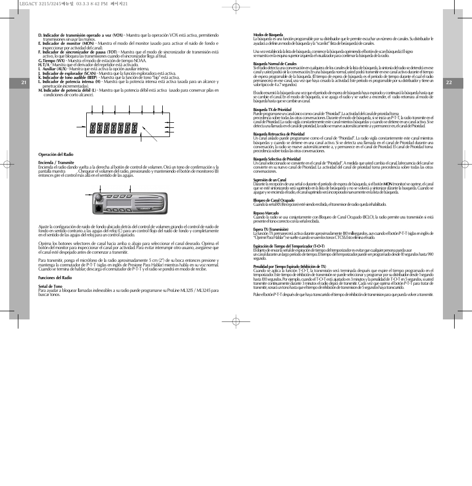 Sp anish | Legacy Car Audio PRO LINE ML3215 User Manual | Page 13 / 20