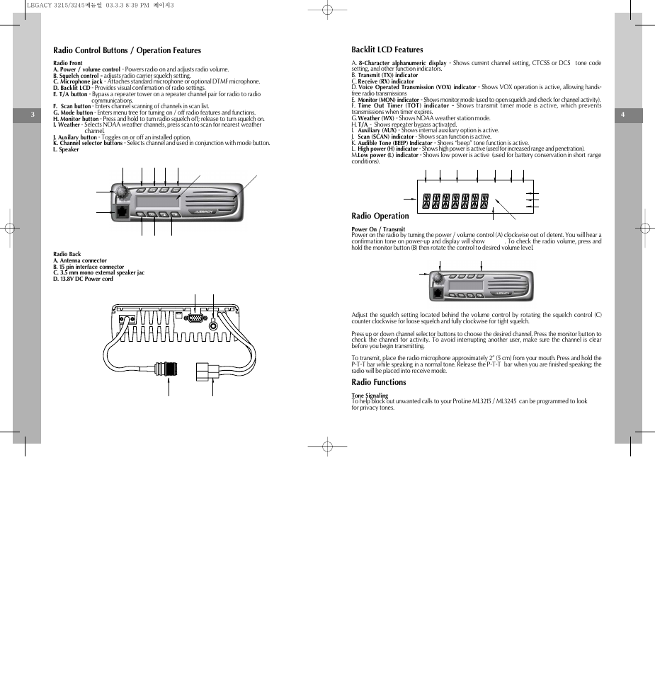 English | Legacy Car Audio PRO LINE ML3215 User Manual | Page 4 / 20