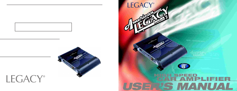 Legacy Car Audio LA-1878 User Manual | 9 pages