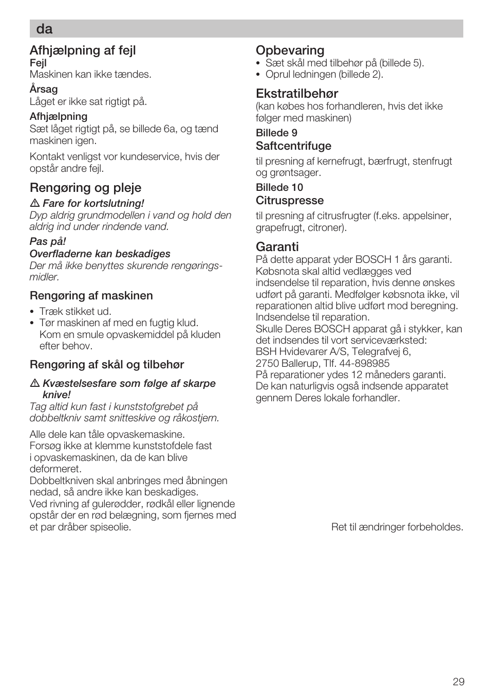 Bosch MCM 2006 User Manual | Page 31 / 95