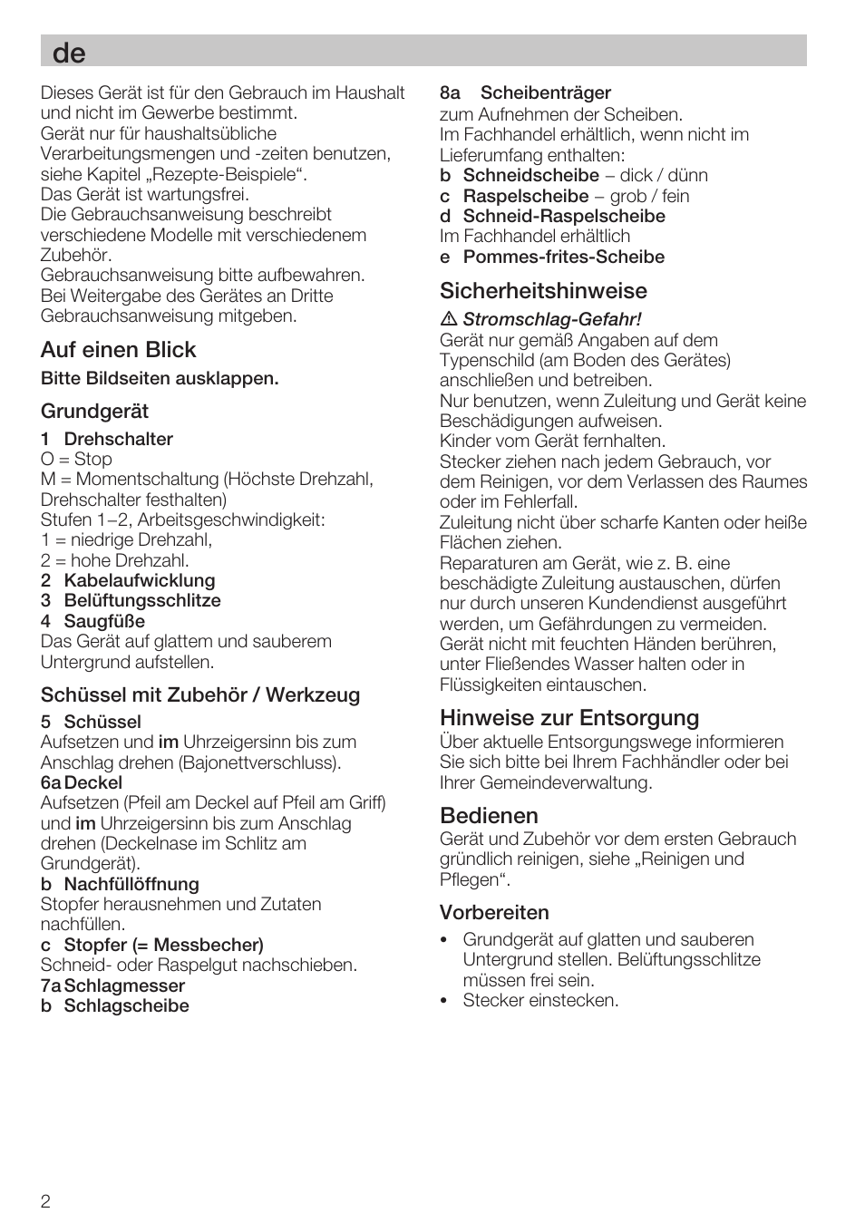 Auf einen blick, Sicherheitshinweise, Hinweise zur entsorgung | Bedienen | Bosch MCM 2006 User Manual | Page 4 / 95