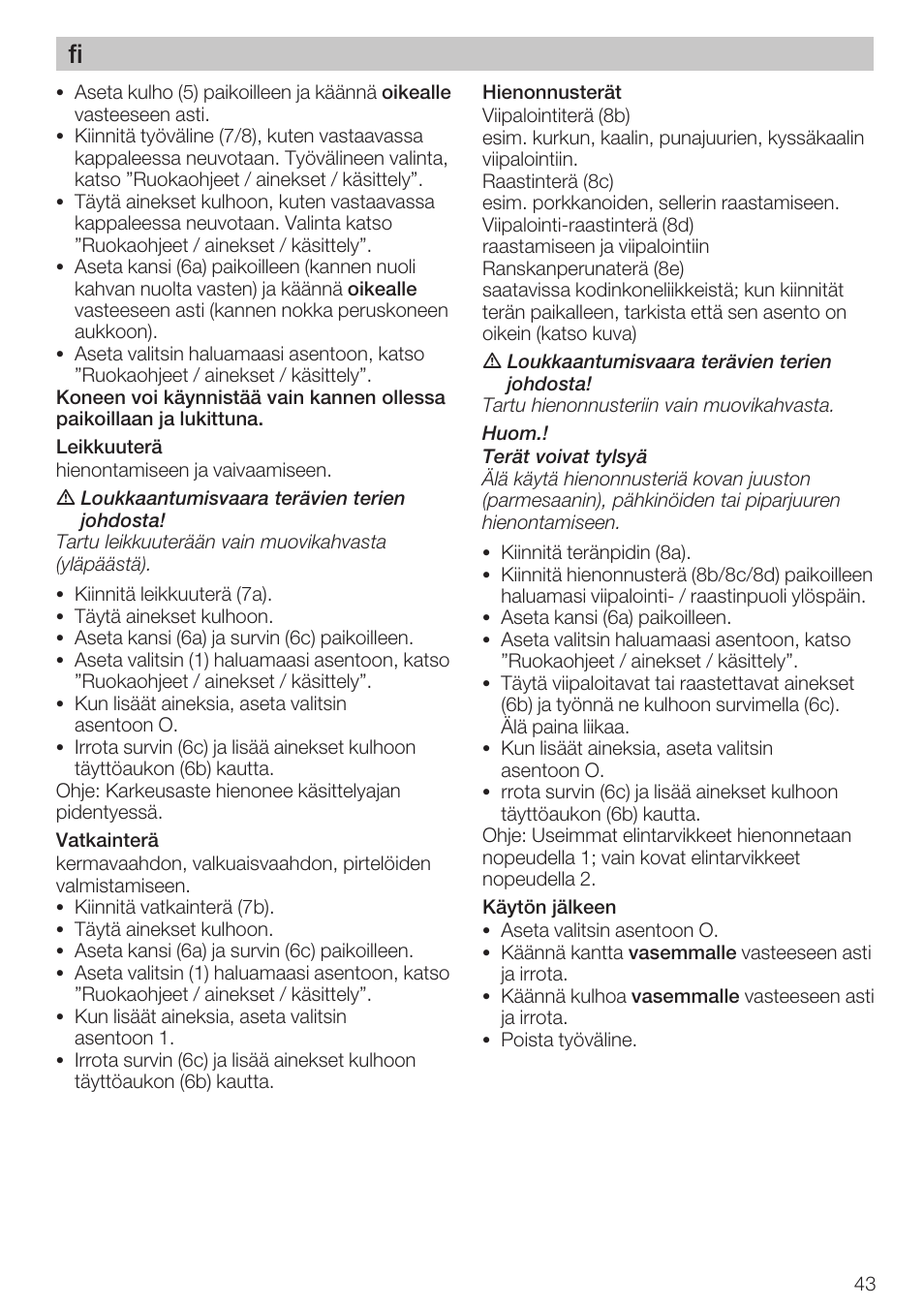 Bosch MCM 2006 User Manual | Page 45 / 95