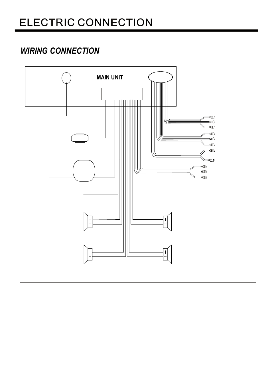 Wiring connection, For 4x7w system | Legacy Car Audio LDVD84 User Manual | Page 8 / 25