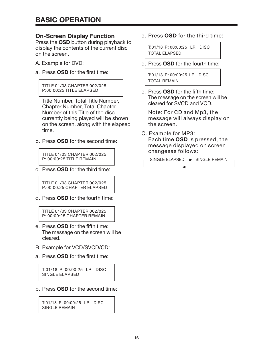 Basic operation | Legacy Car Audio LDCS 91 User Manual | Page 17 / 28