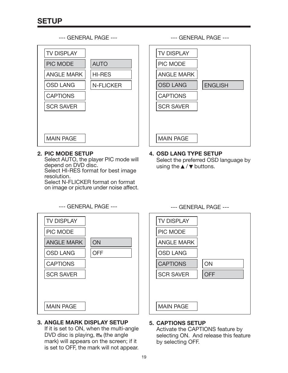 Setup | Legacy Car Audio LDCS 91 User Manual | Page 20 / 28