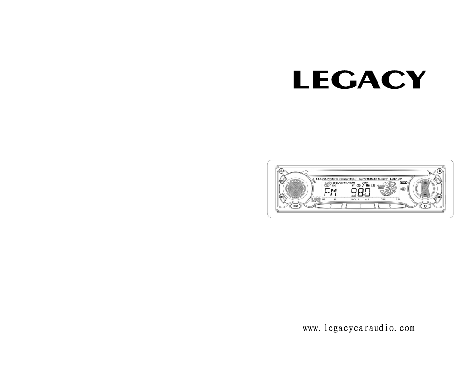 Legacy Car Audio LCD18M User Manual | 6 pages