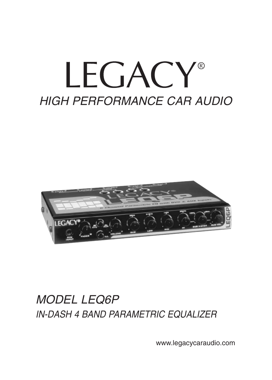 Legacy Car Audio LEQ6P User Manual | 7 pages