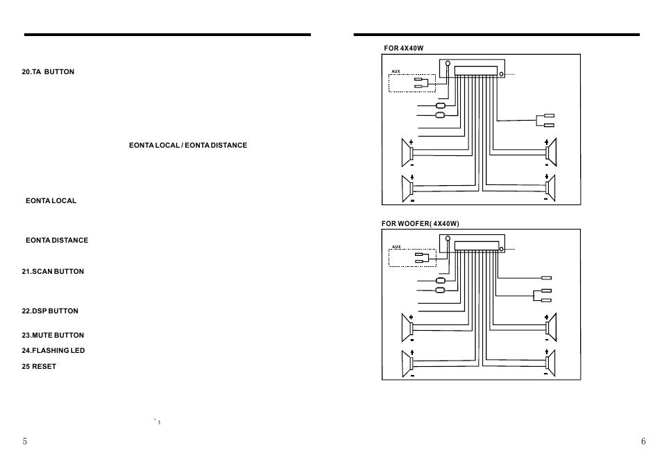 Electric connection basic operation | Legacy Car Audio LCD87DFX User Manual | Page 6 / 6