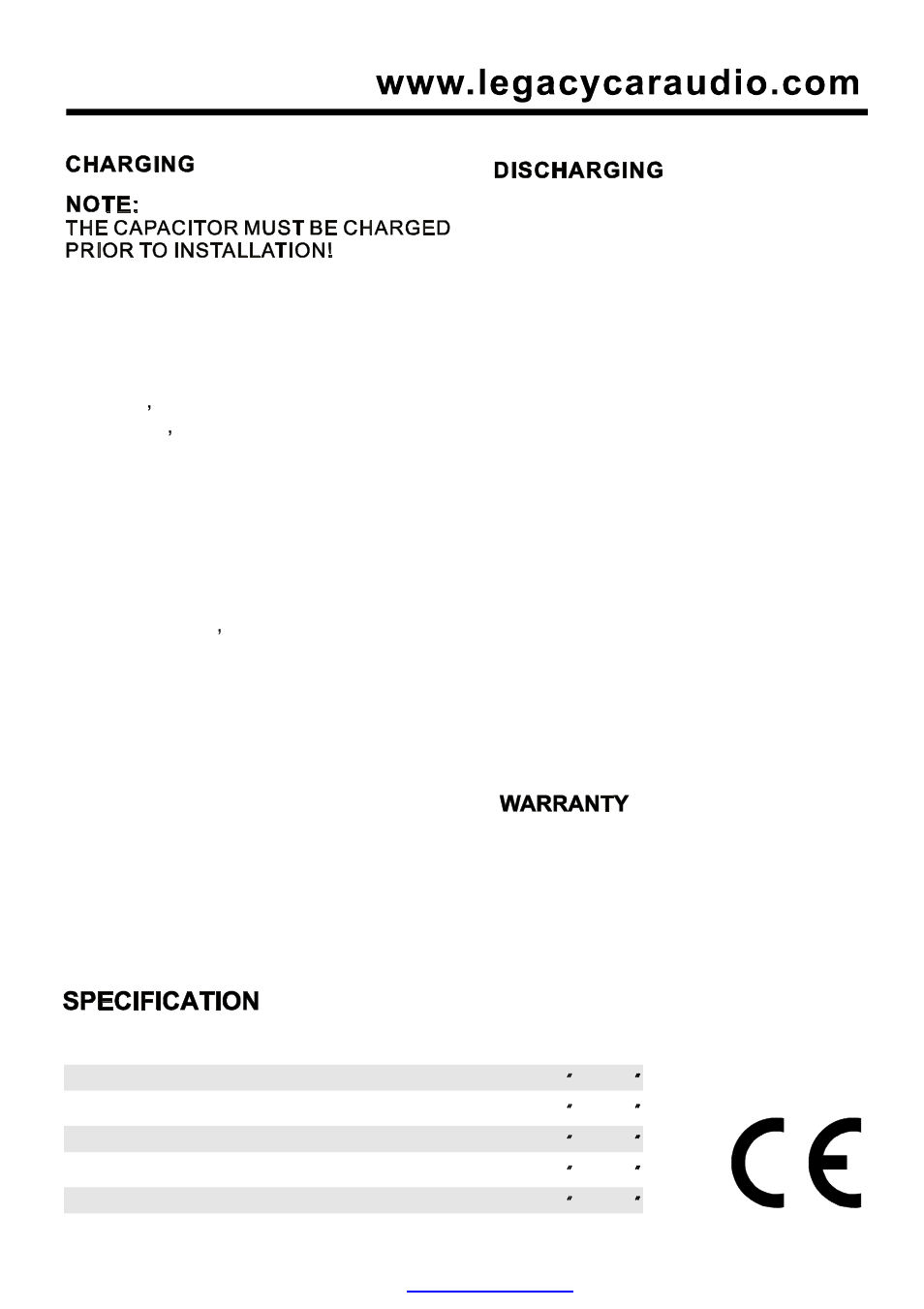 Legacy Car Audio LCA Series User Manual | Page 3 / 3