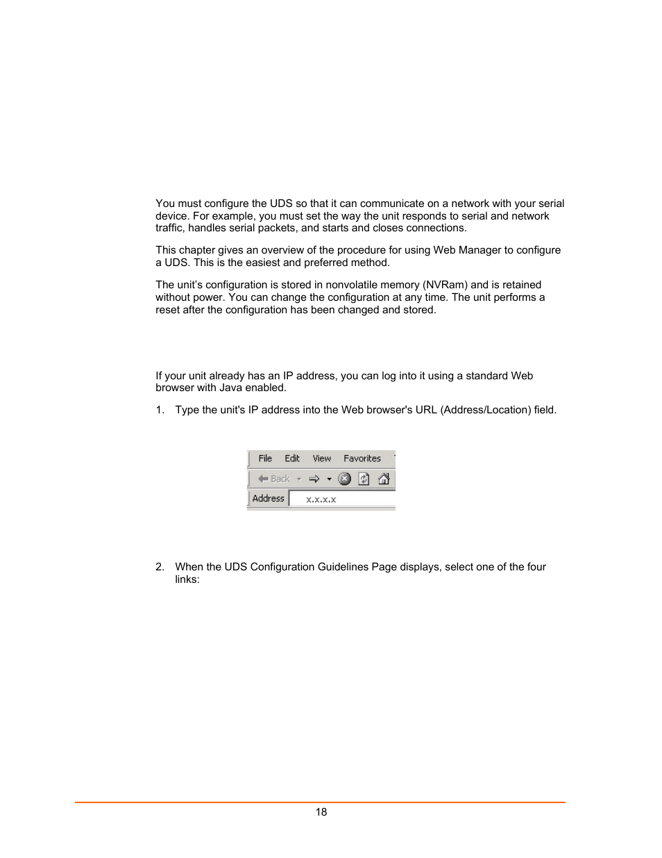 Configuring the uds using web manager, Accessing web manager, Figure 4-1. web browser login | Er. (see, Configuring, The uds using web manager | Lantronix UDS100 User Manual | Page 18 / 78