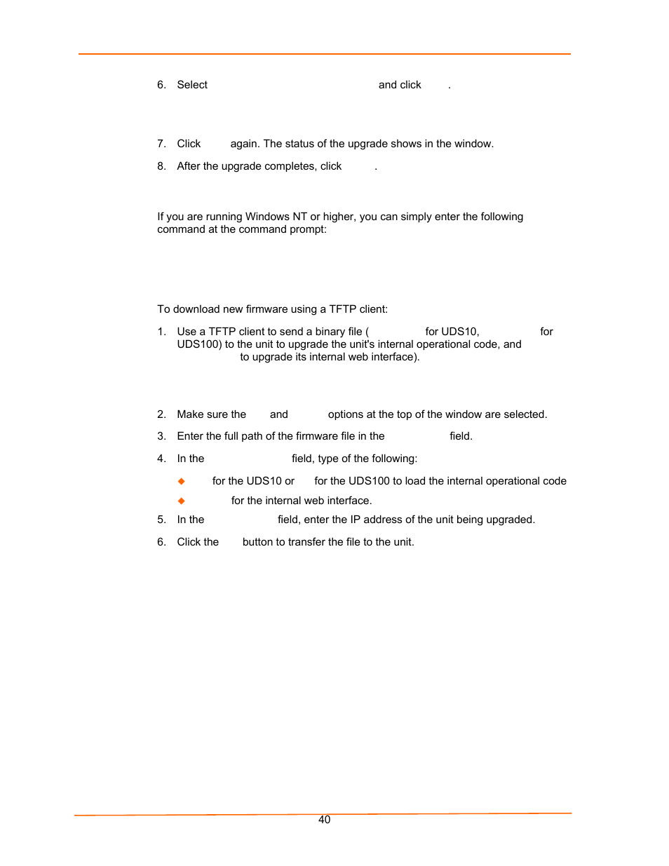 Using tftp | Lantronix UDS100 User Manual | Page 40 / 78