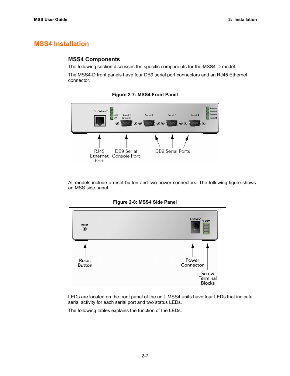 Mss4 installation | Lantronix Hub User Manual | Page 18 / 81