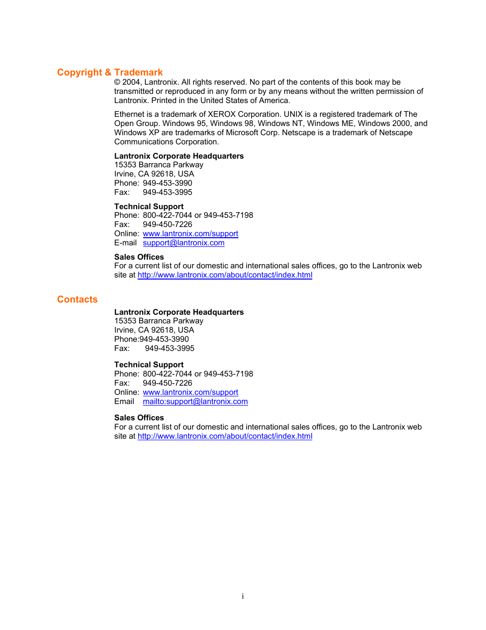 Lantronix Hub User Manual | Page 2 / 81