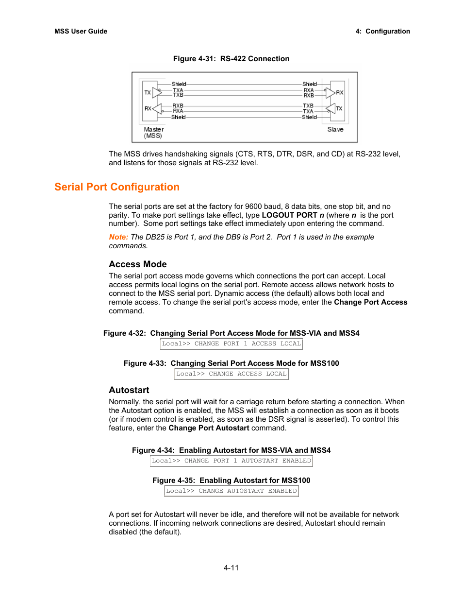 Serial port configuration | Lantronix Hub User Manual | Page 44 / 81