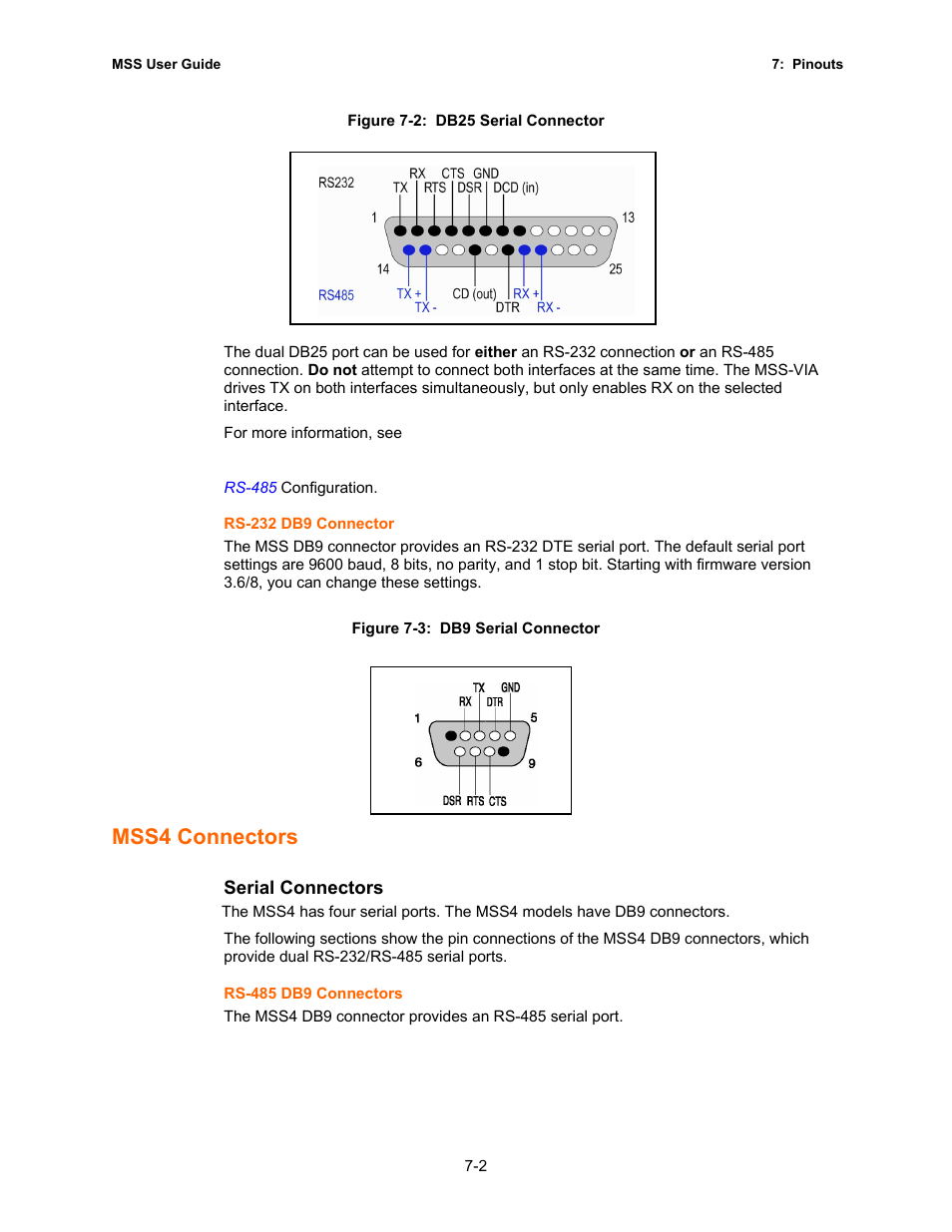 Mss4 connectors | Lantronix Hub User Manual | Page 73 / 81