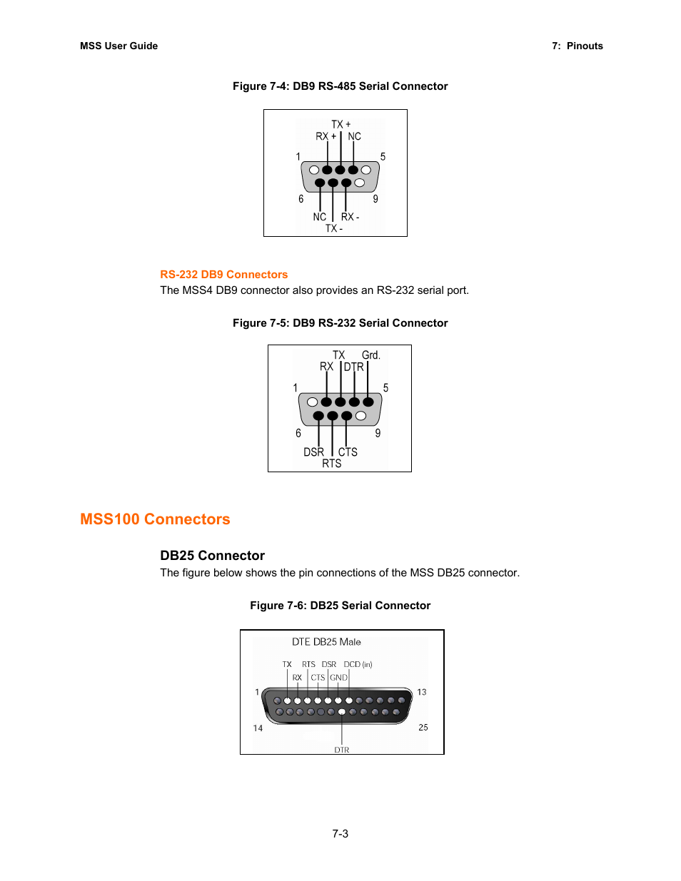 Mss100 connectors | Lantronix Hub User Manual | Page 74 / 81