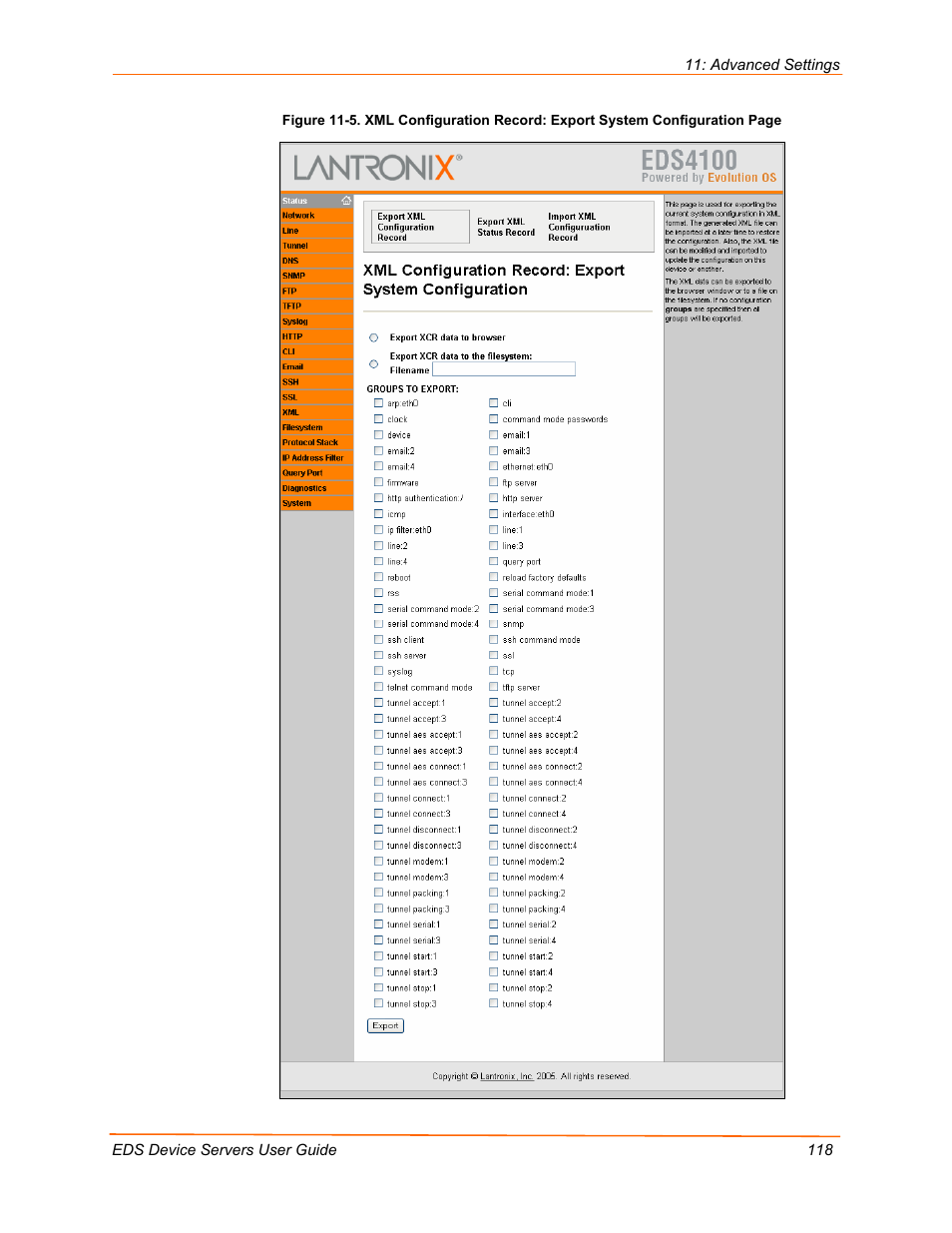 Lantronix Data Center-Grade Evolution Device Server EDS32PR User Manual | Page 118 / 158