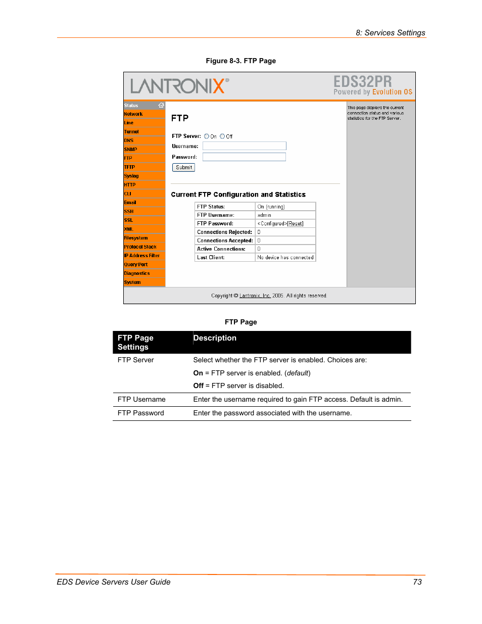 Lantronix Data Center-Grade Evolution Device Server EDS32PR User Manual | Page 73 / 158